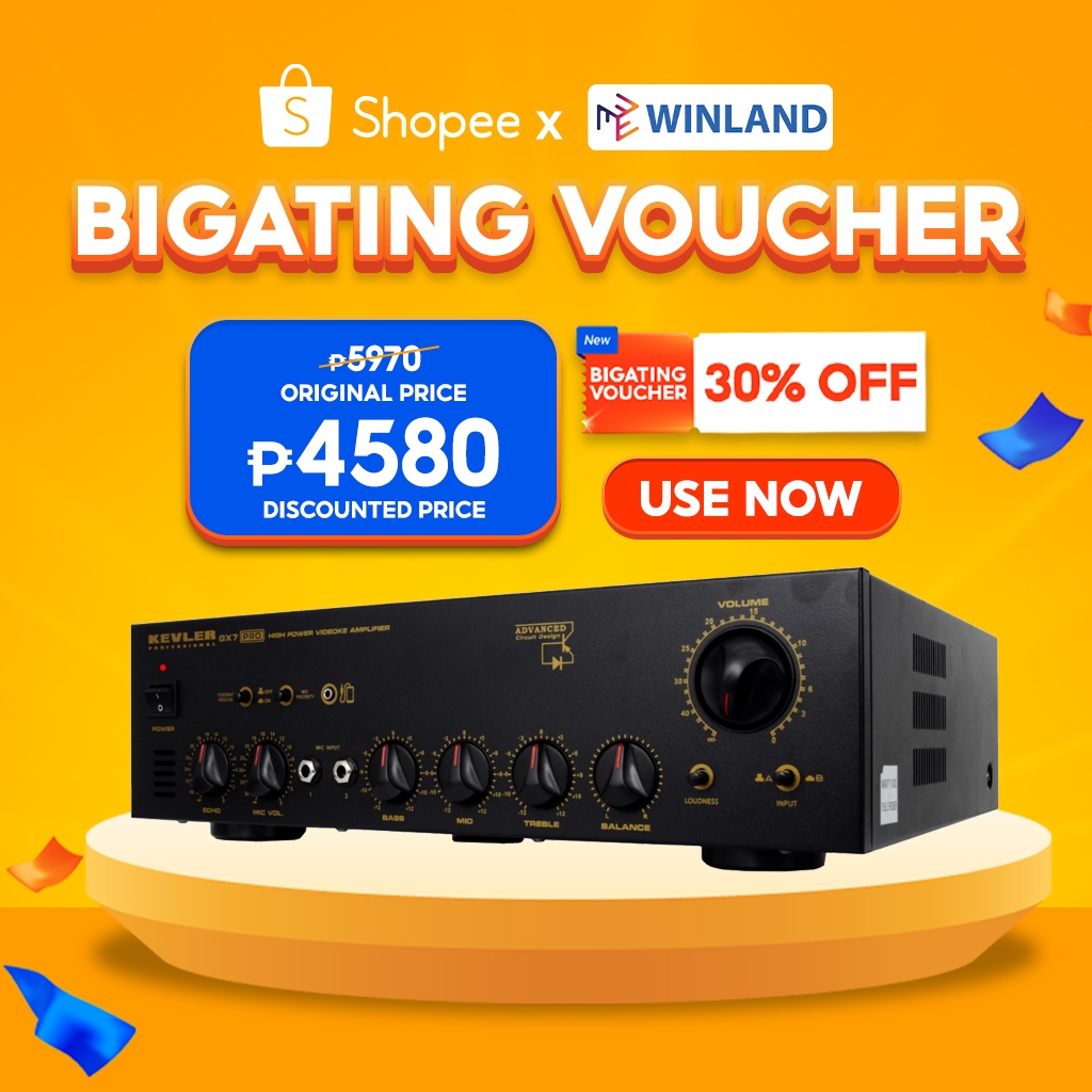 Kevler by Winland GX7 PRO High Power Videoke Amplifier 800W x 2 Mic