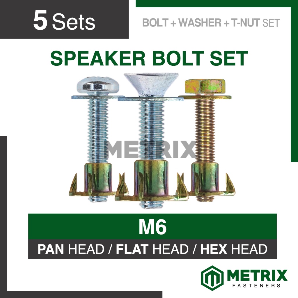 5set TNut with Screw & Washer Set for Speaker Baffle Box / Tee Nut