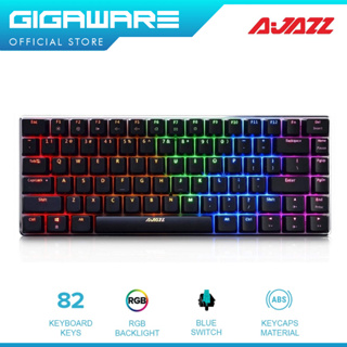 AJAZZ AK33 Gaming E-sport Keyboard Linear Action Mechanical Keyboard 82  Keys USB Wired Anti-Ghosting for Laptop Notebook Desktop 