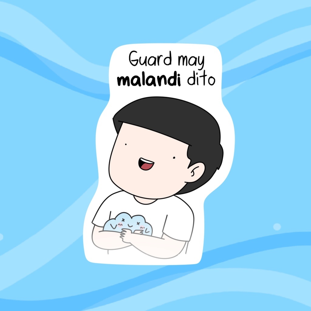 Sskait Pocho Waterproof Funny Multoserye Landi Mood Die Cut Sticker Guard May Malandi Dito 4514