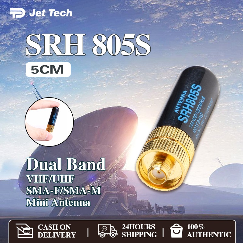 Mini Antenna SRH805S SMA-F Per Baofeng UV-5R GT-3 BF-888s – Doppia Banda 144/430MHz, Alta Qualità