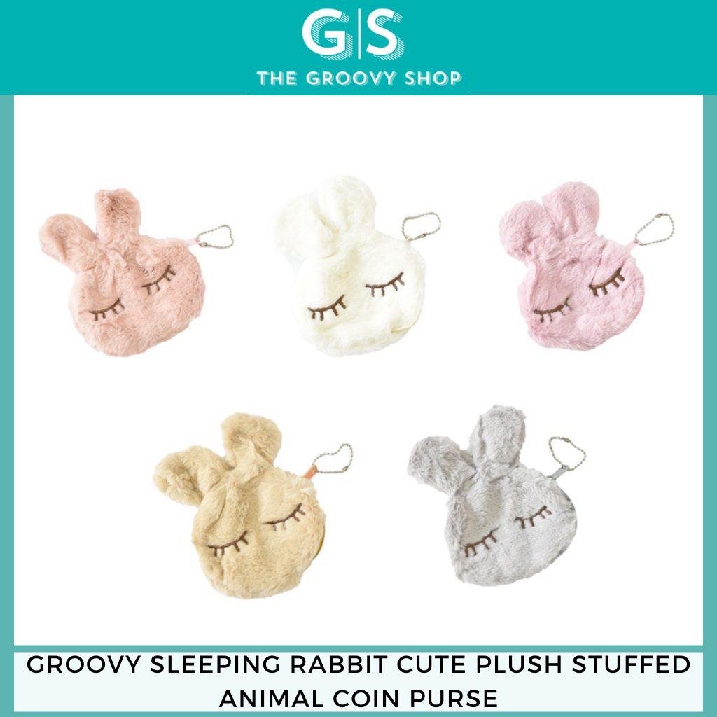 Groovy Sleeping Rabbit Cute Plush Stuffed Animal Coin Purse | Shopee ...