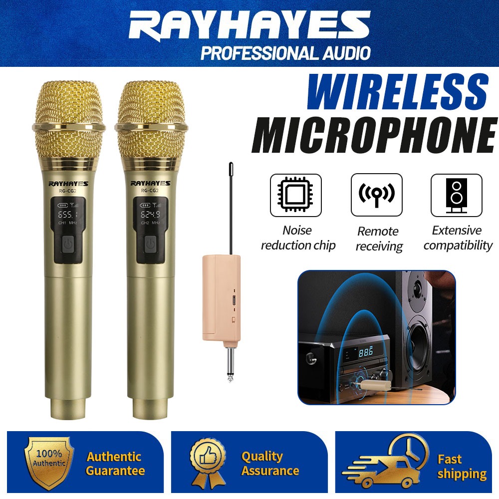 Rayhayes wireless microphone libreng rechargeable na baterya Plug