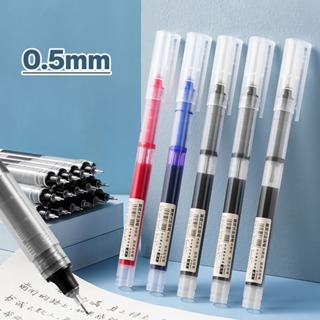 Deli Rollerball Pens, 0.5mm Quick-drying Liquid Ink Stick Ballpoint Blue  Gel Pens for Adult