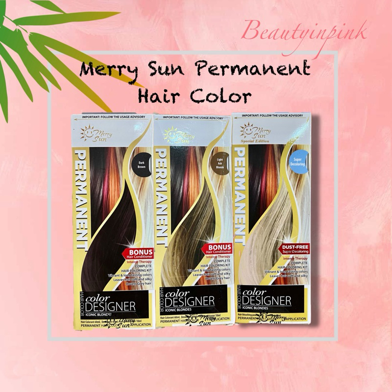 AUTHENTIC Merry Sun Permanent Hair Color Shopee Philippines