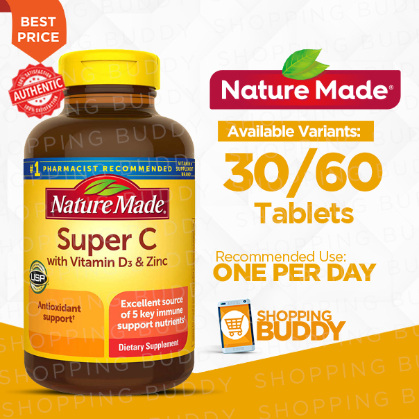 Nature Made Super C with Vitamin D3 and Zinc Shopee Philippines