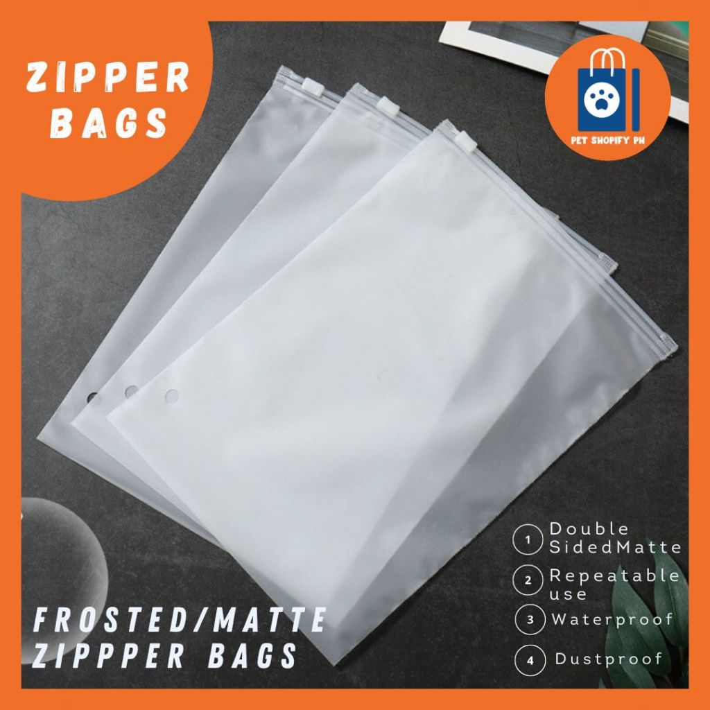 10Pcs Frosted Ziplock Zipper Bag Ziplock Seal Transparent Storage Bag ...