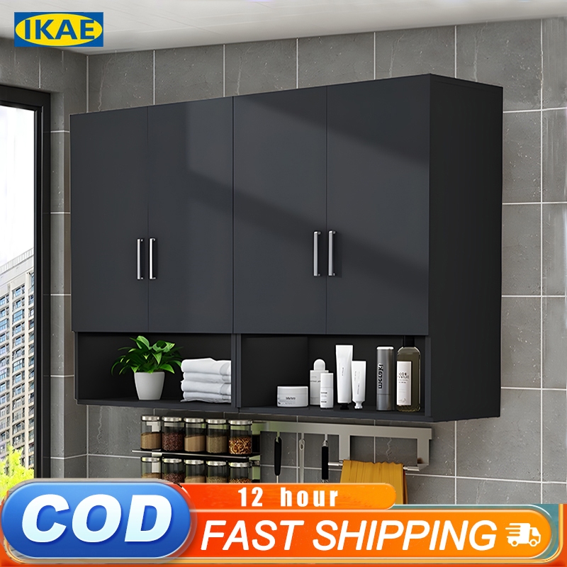 IKAE Wood Hanging Cabinet Kitchen Cabinet Wooden Wall Cabinets Cupboard ...