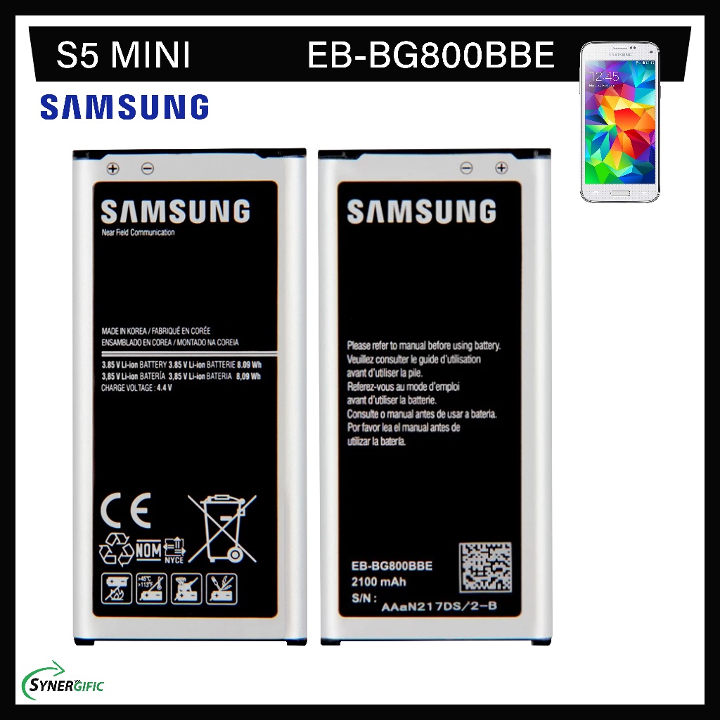 Original Samsung Galaxy S5 Mini Original Battery Model Eb Bg800bbeeb Bg800cbe 2100mah 8253