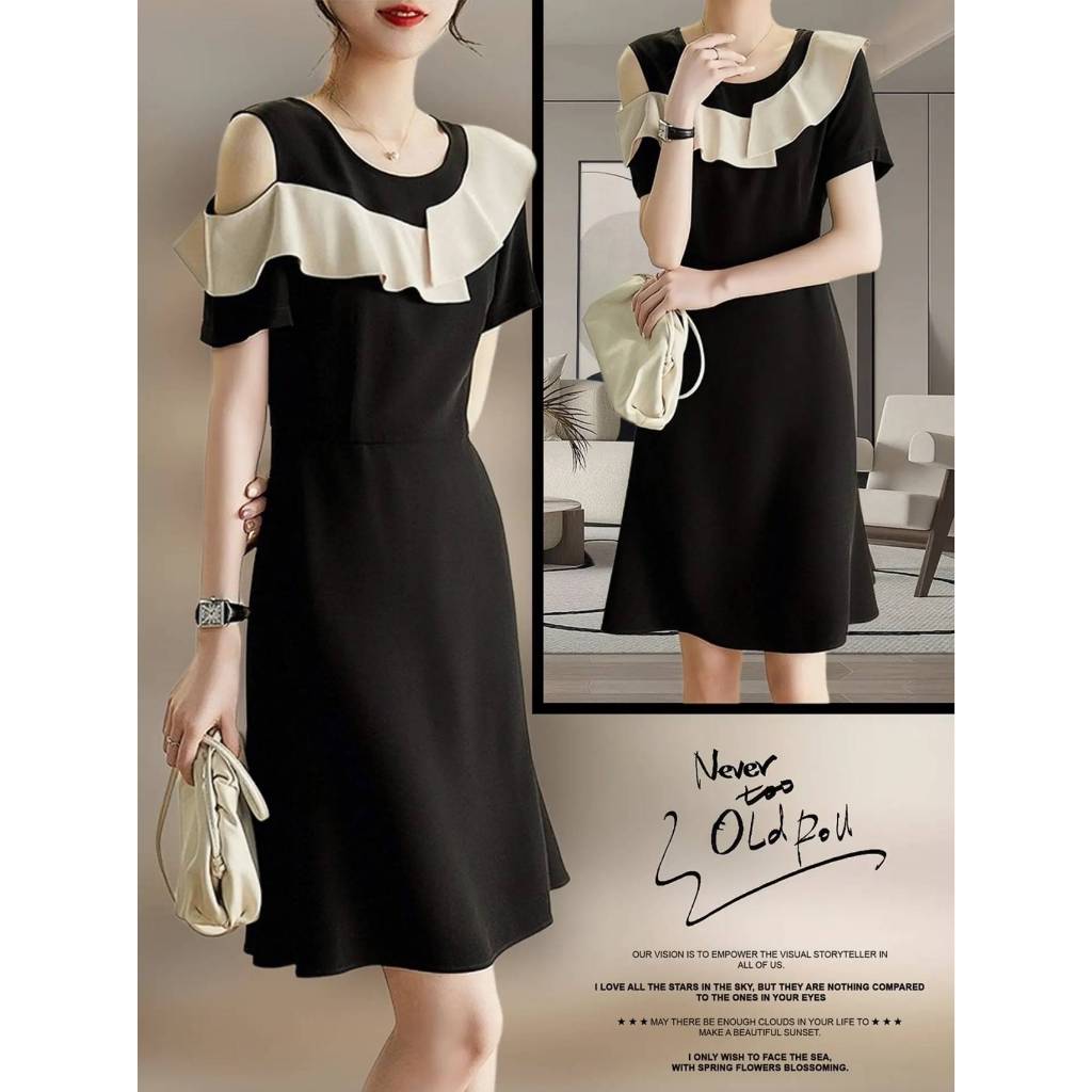 Dress up a plain black outlet dress