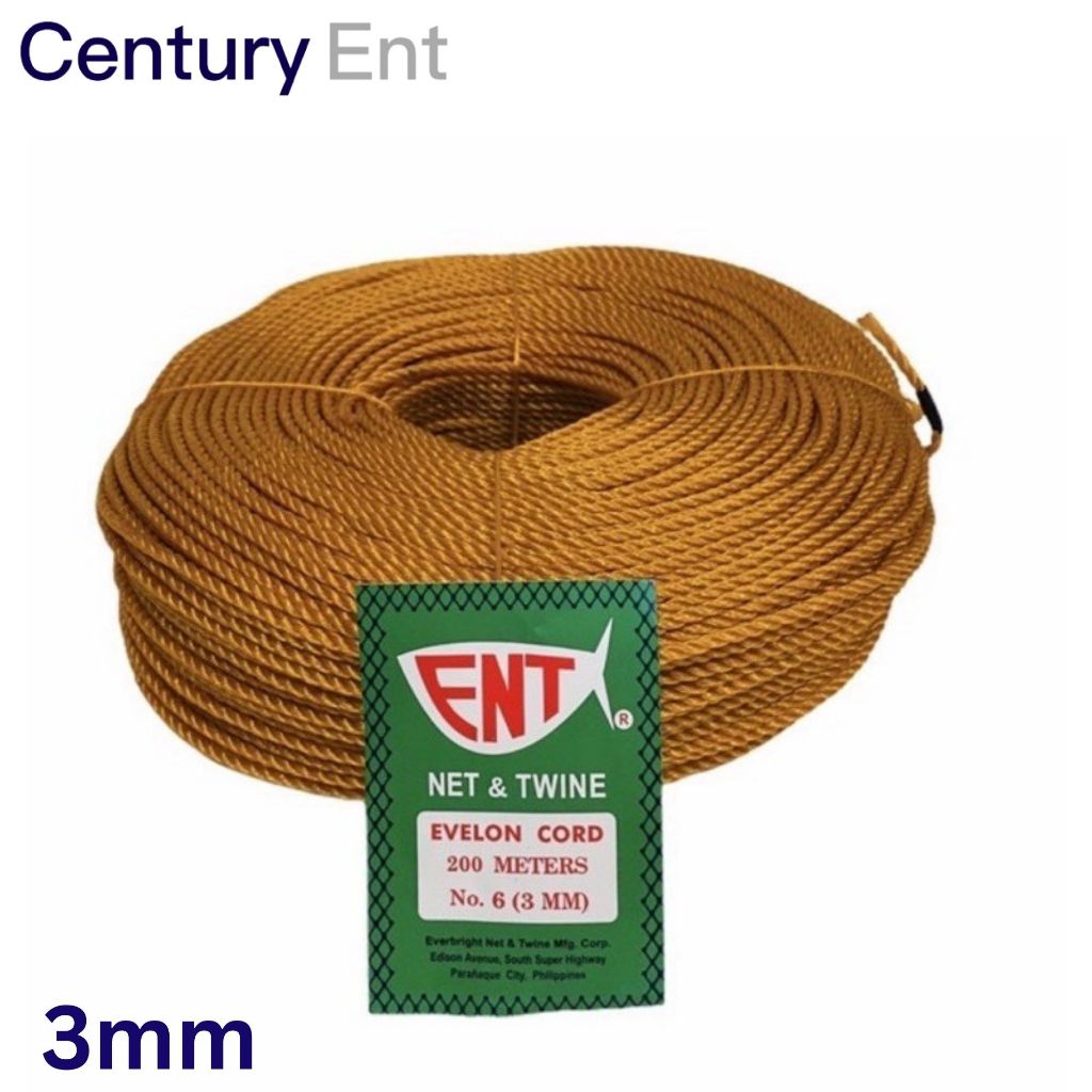 200Mtrs. ENT Rope #6 Twine (3mm) Sold per 200m roll tali lubid | Shopee ...