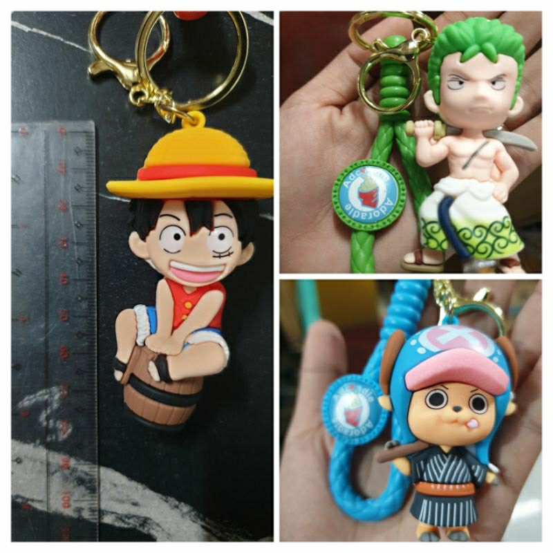 One Piece Keychain Zorro Luffy Chopper JACK Skellington PVC Characters ...