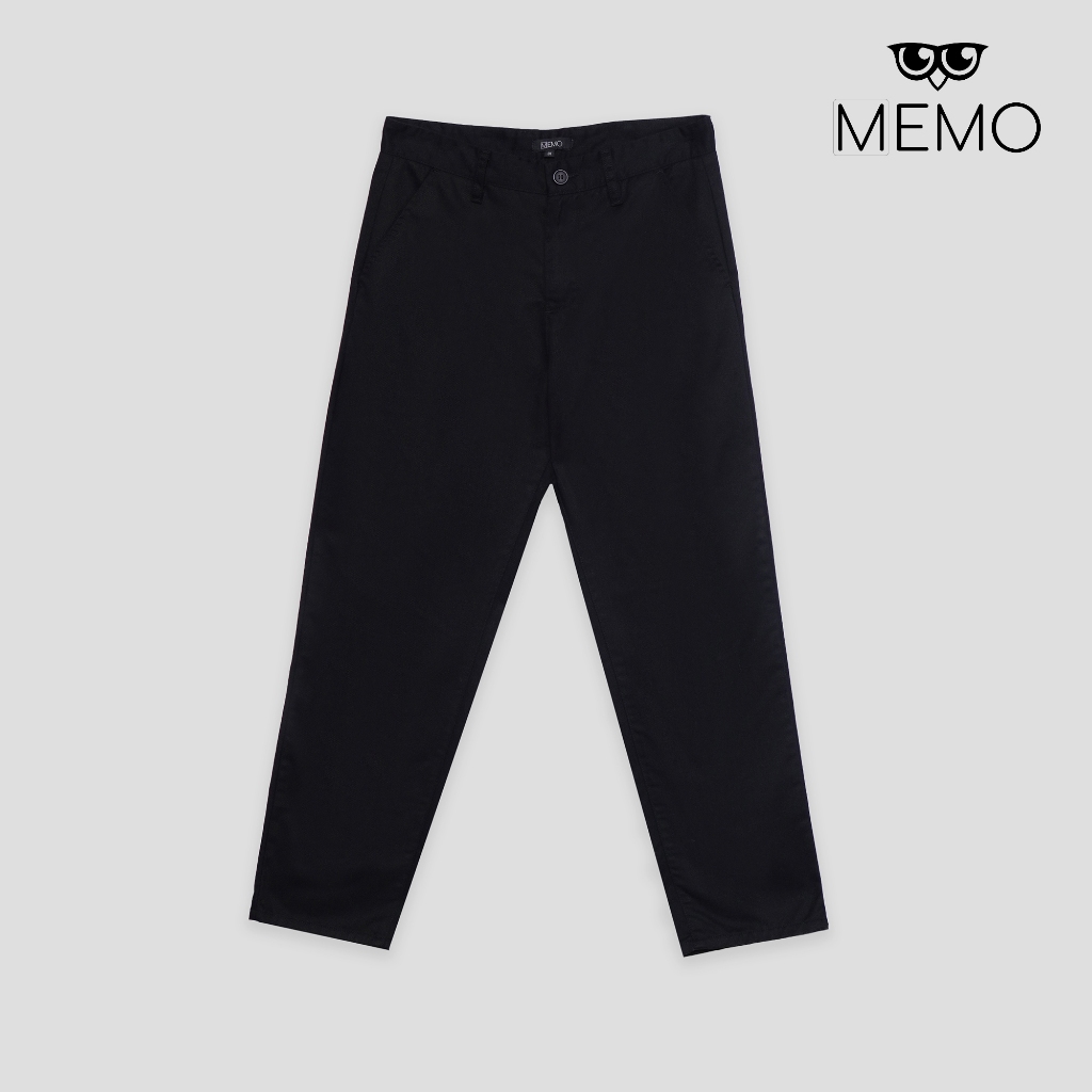 Memo Slim Tapered Trousers For Men (Black/Navy Blue) Shopee Philippines