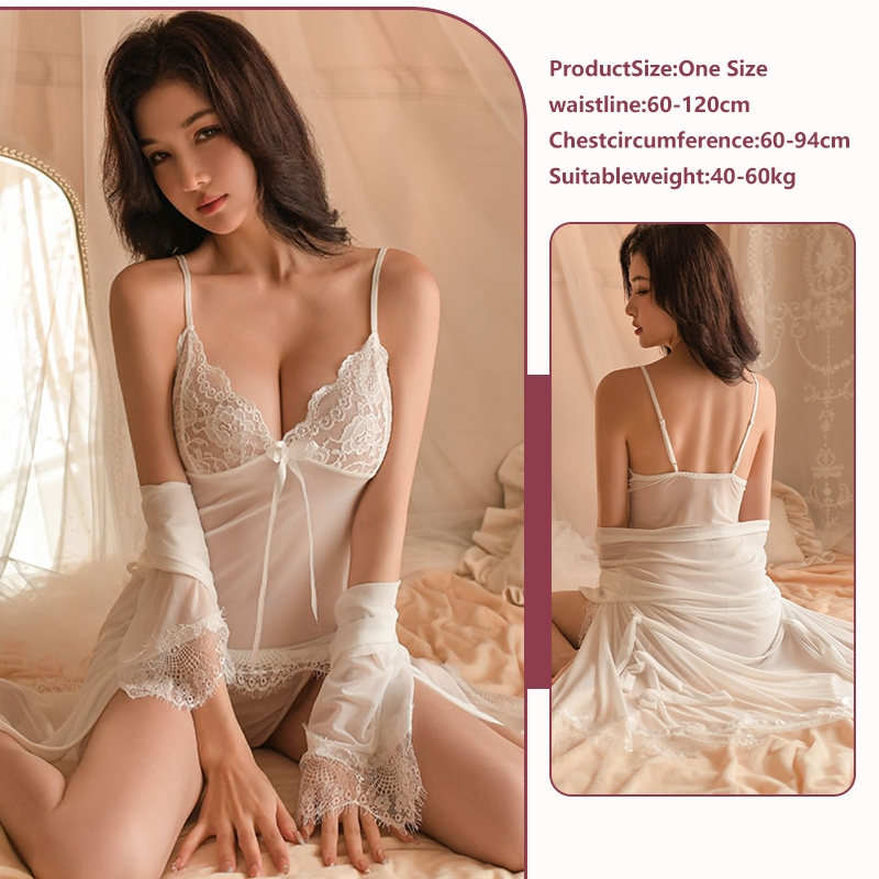 Rose Elegance Lace Nighty - Mauve Satin Sexy Lingerie main image 1