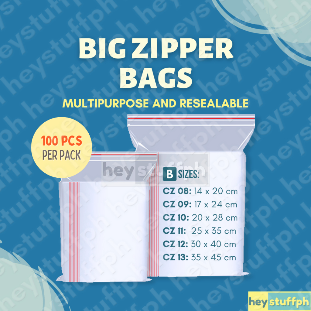 100pcs Zipper Resealable Bag Quick Seal [Page 2 of 2] | Shopee Philippines