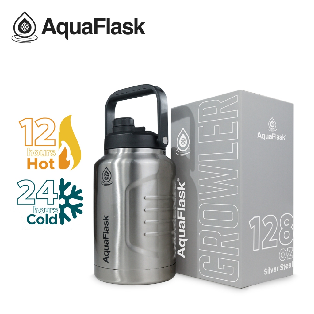 Aquaflask Oz Wide Mouth With Spout Lid Vacuum Insulated Stainless Steel Drinking Water Aqua