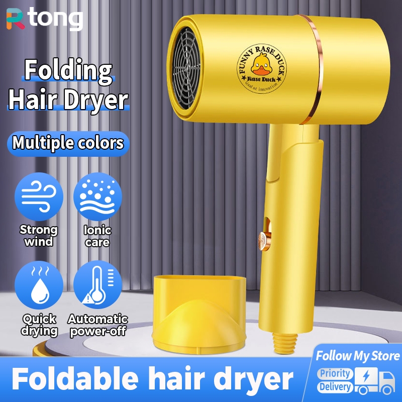 Rtong Mini Hair Blower Dryer Foldable Home Travel Small Pet Blower