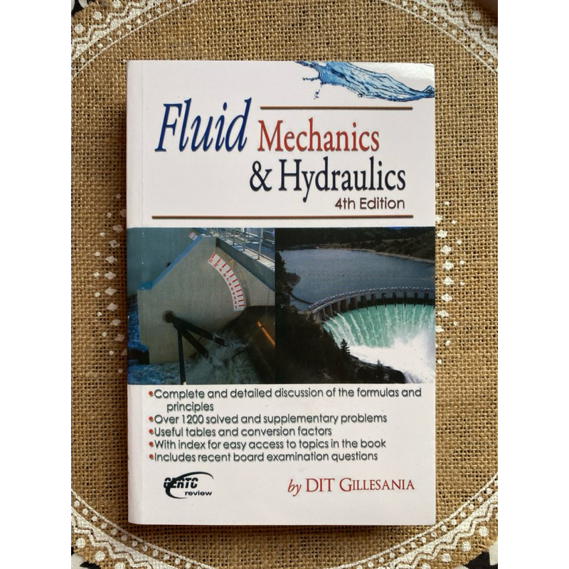 Fluid Mechanics and Hydraulics 4th Edition by DIT GILLESANIA Shopee