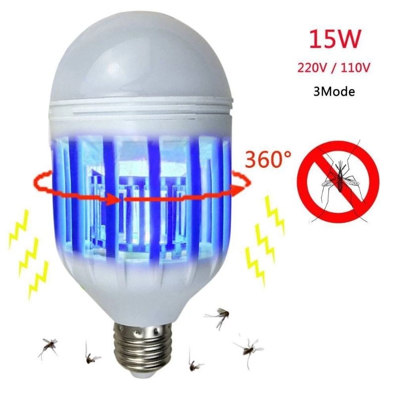 Led buld Mosquito Killer Lamp Repellent insect fly insect trap safty ...