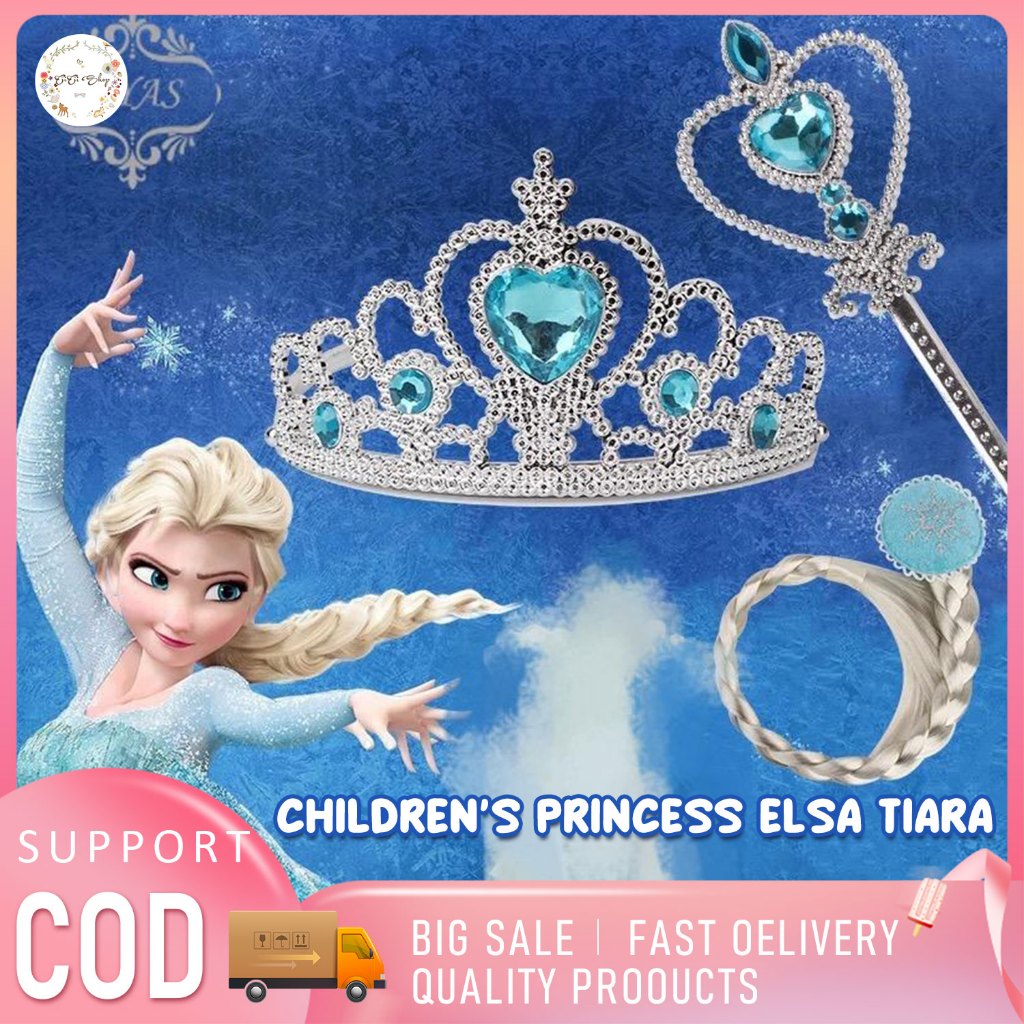 CICI Frozen 3pcs/Set Elsa Rhinestone Crown Wand Hairpiece Dress Up ...