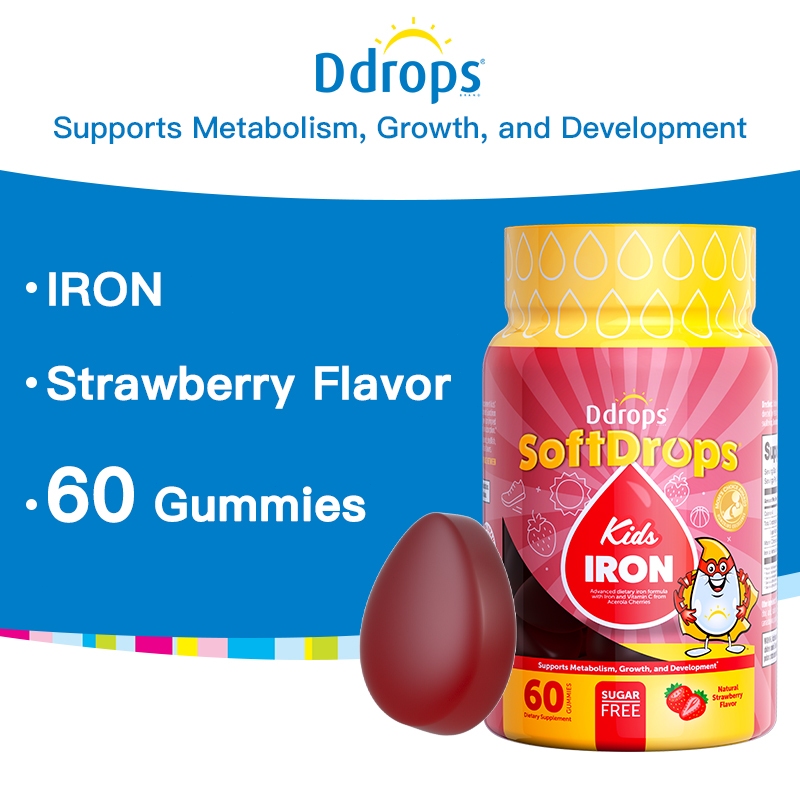 Ddrops Softdrops Kids Iron Gummy. Iron Supplement for Children