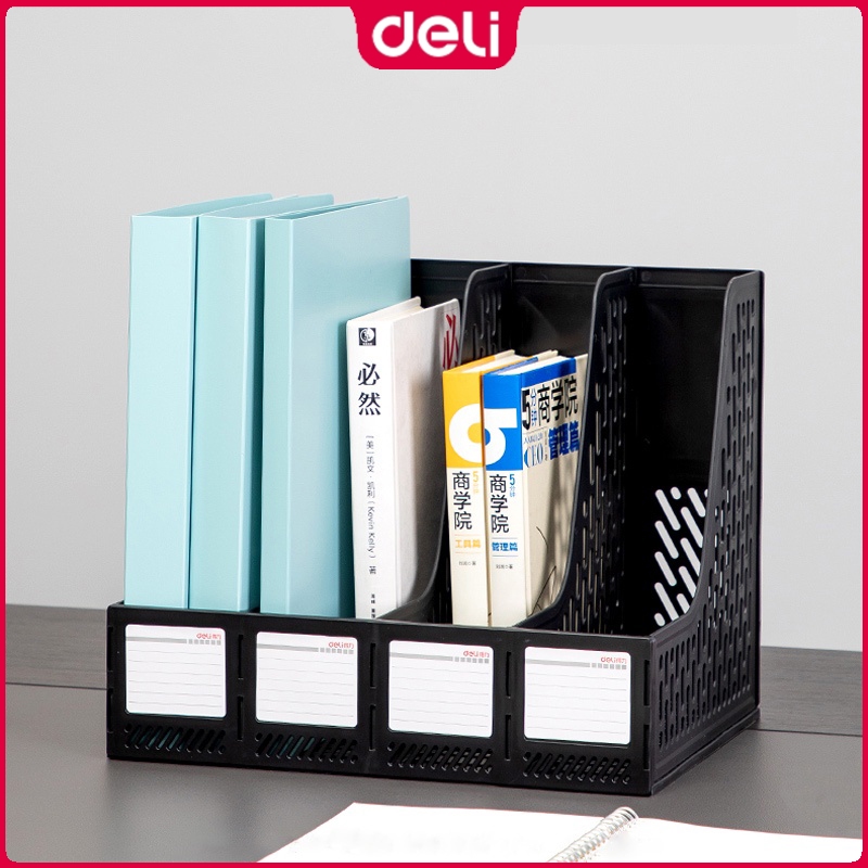 Deli 3/4 A4 Tier File Organize Box Magazine Document Organizer Desktop ...