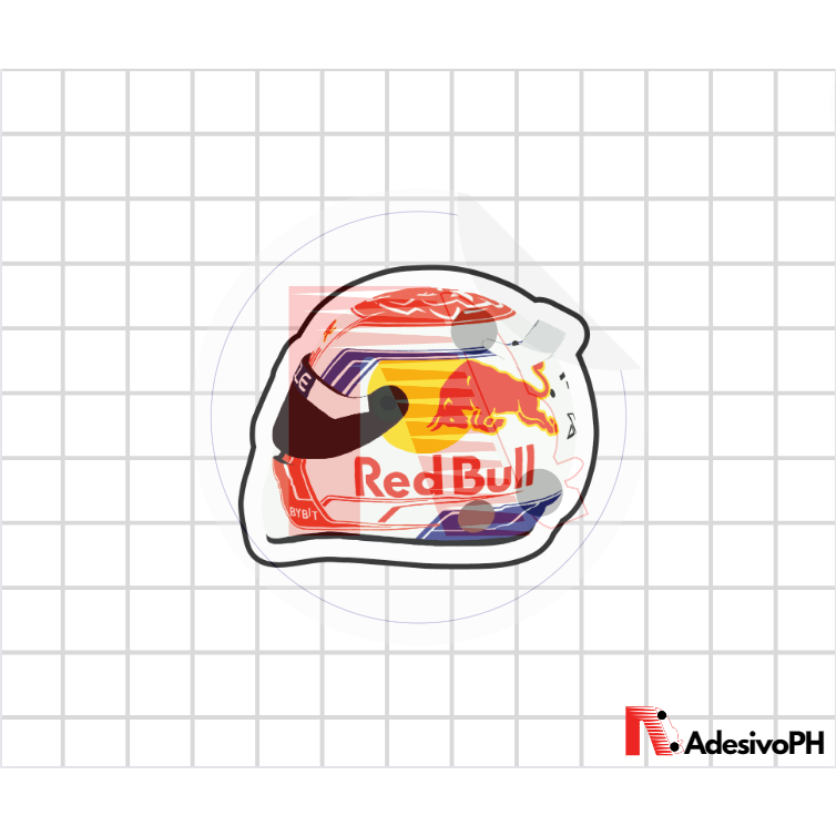 Max Verstappen 1 2023 Helmet Sticker RED BULL / MATTE / Waterproof
