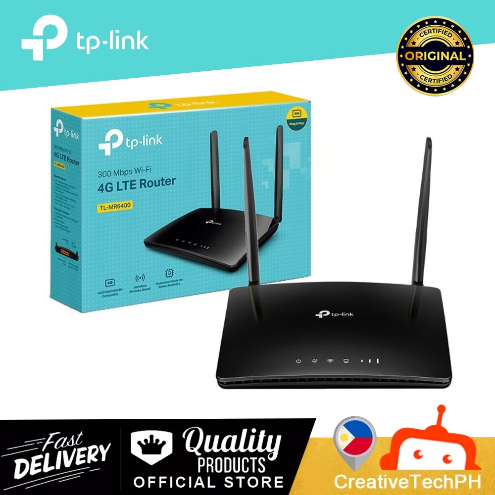 TP-Link TL-MR6400 300Mbps Wireless N 4G Openline LTE Router | 4G Router ...