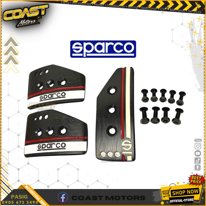 Universal Sparco Pedal Kit Automatic Transmission Aluminium Accelerator