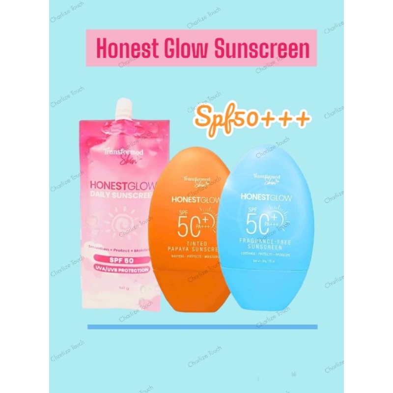 Honest Glow Sunscreen spf50 sun protection 50g | Shopee Philippines