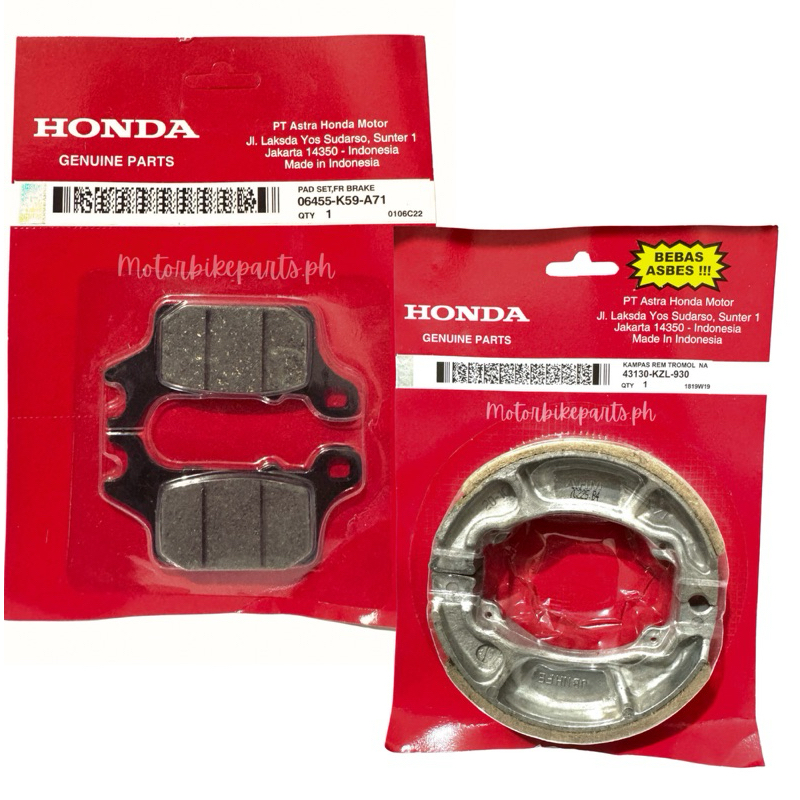 HONDA CLICK BRAKE SHOE BRAKE PAD 125 150 V2 Shopee Philippines