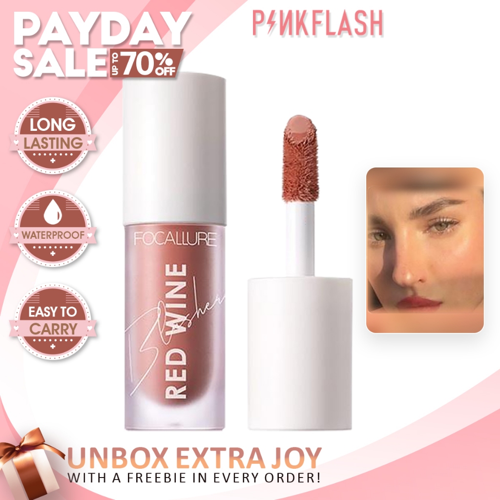 FOCALLURE Liquid Blush Hangover Red Wine Natural Matte Cream Cheek Tint