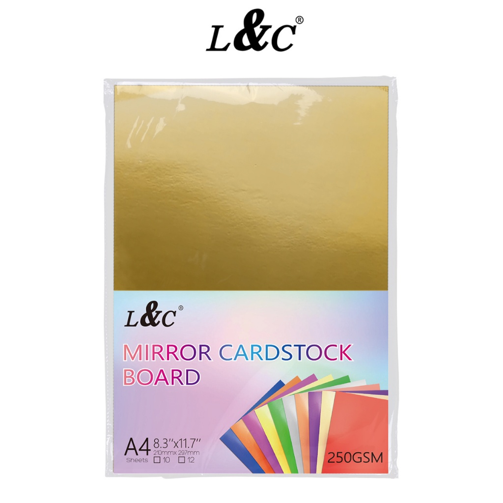40 Sheets A4 Metallic Foil Glitter Cardstock - 250GSM Mixed Colors For Crafting