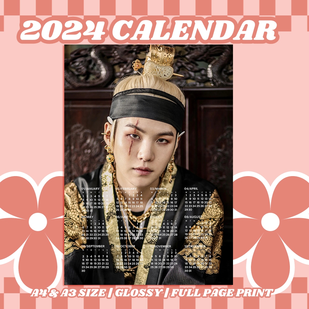 SUGA 2024 CALENDAR POSTER Shopee Philippines