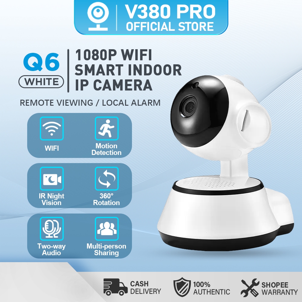 V380 PRO Q6 CCTV Camera 360 Degree 3D Panoramic Night Vision WiFi 1080P