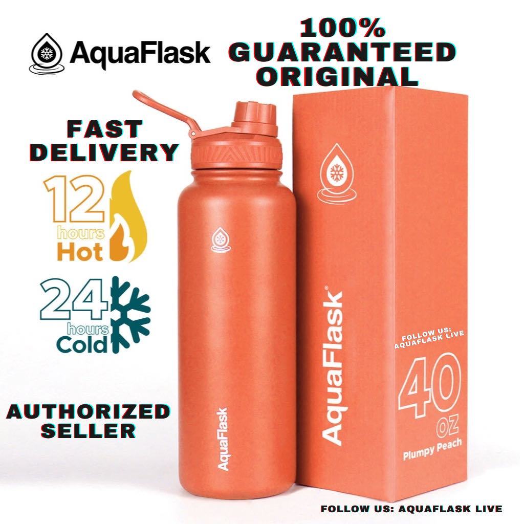 SALE Aquaflask (40oz) PLUMPY PEACH ORIG Wide Mouth Vacuum Insulated ...