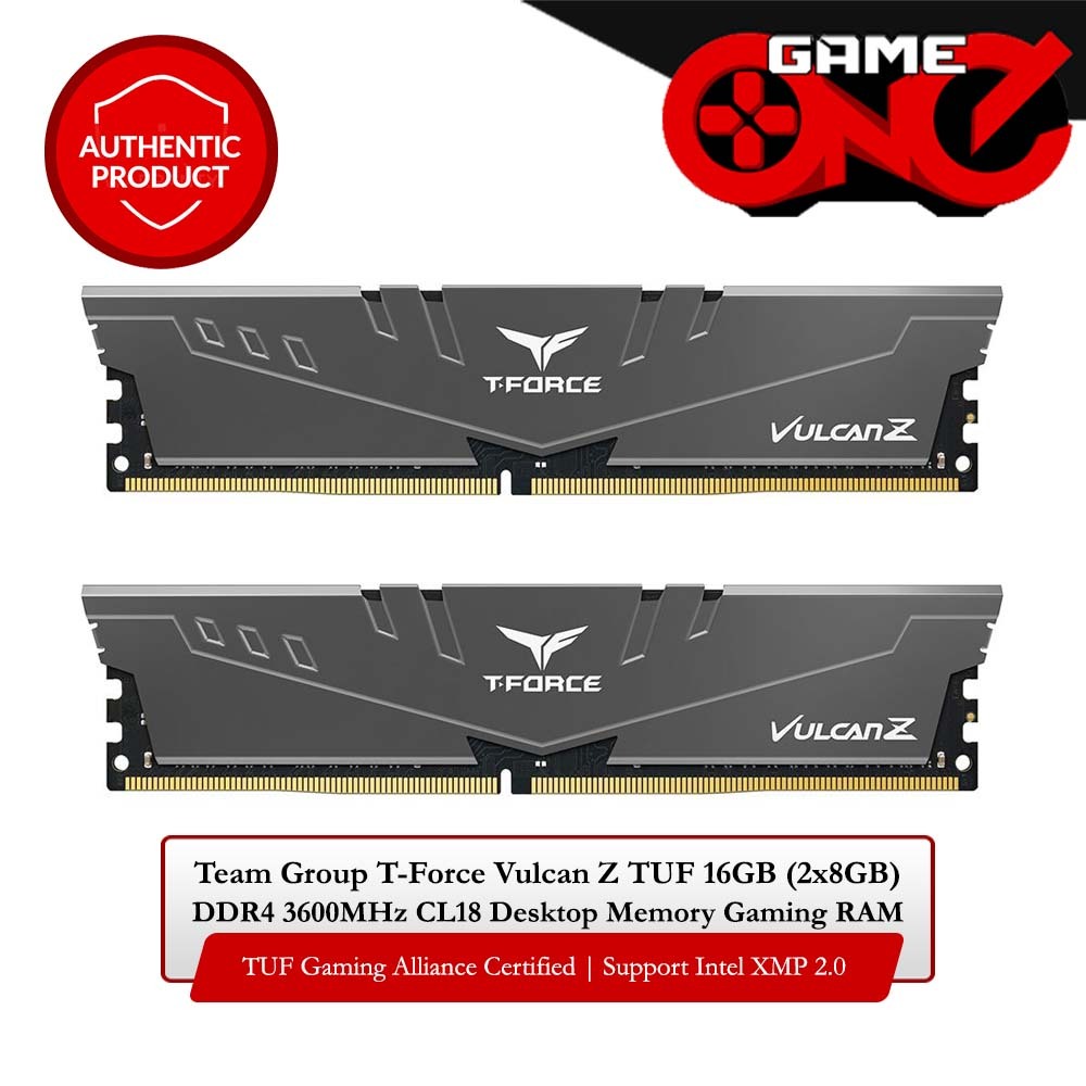 Team Group T-Force Vulcan Z TUF 16GB (2x8GB) DDR4 3600MHz CL18 Desktop ...