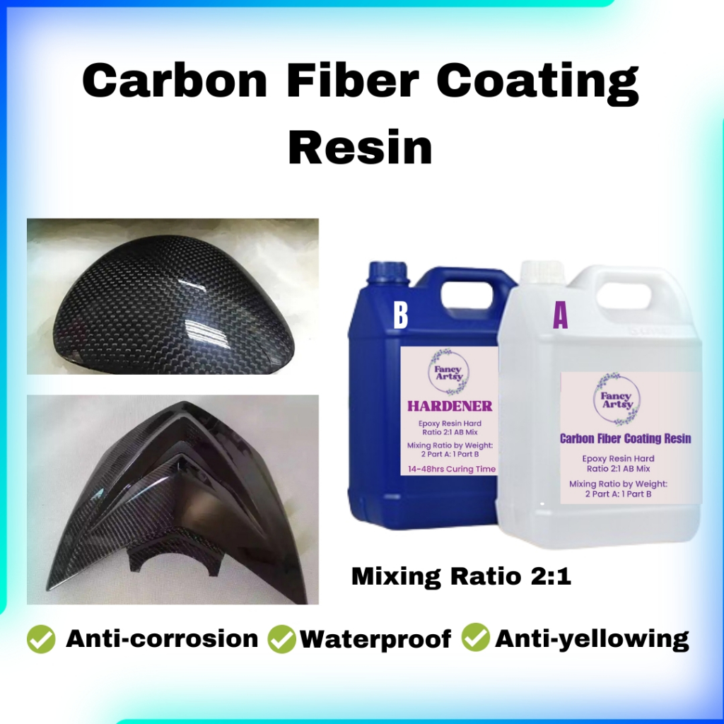 Fancyartsy Carbon Fiber Coating Resin Crystal clear fiber resin 21
