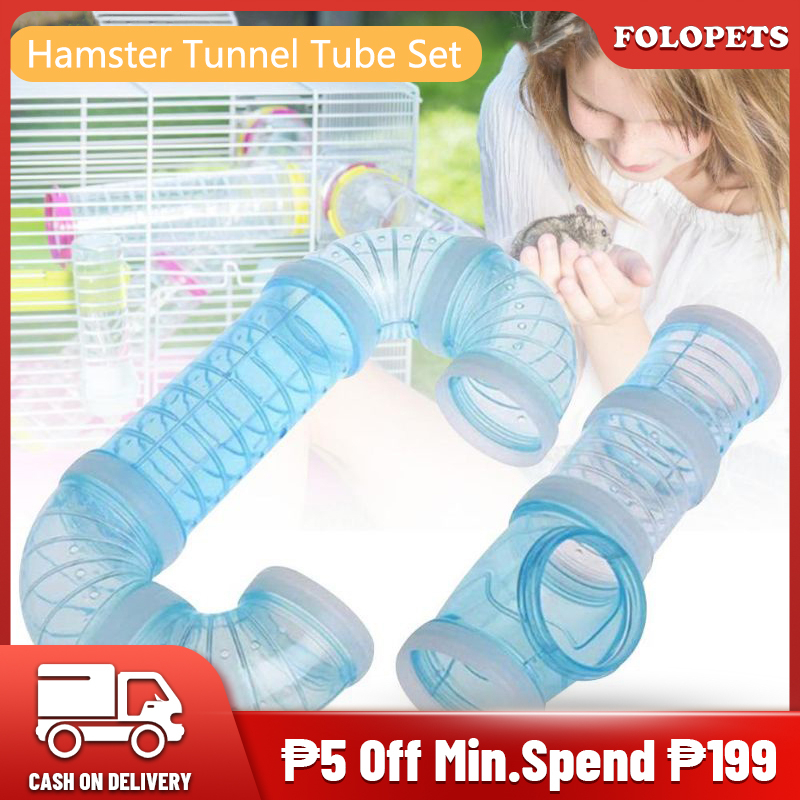 FOLOPETS Hamster Tunnel Set Small Pet Hamsters Toy Hamster Cage ...