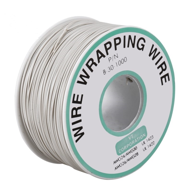 30AWG Solid Wire Wrapping Wire B-30-1000 Insulated PVC Coated (per ...