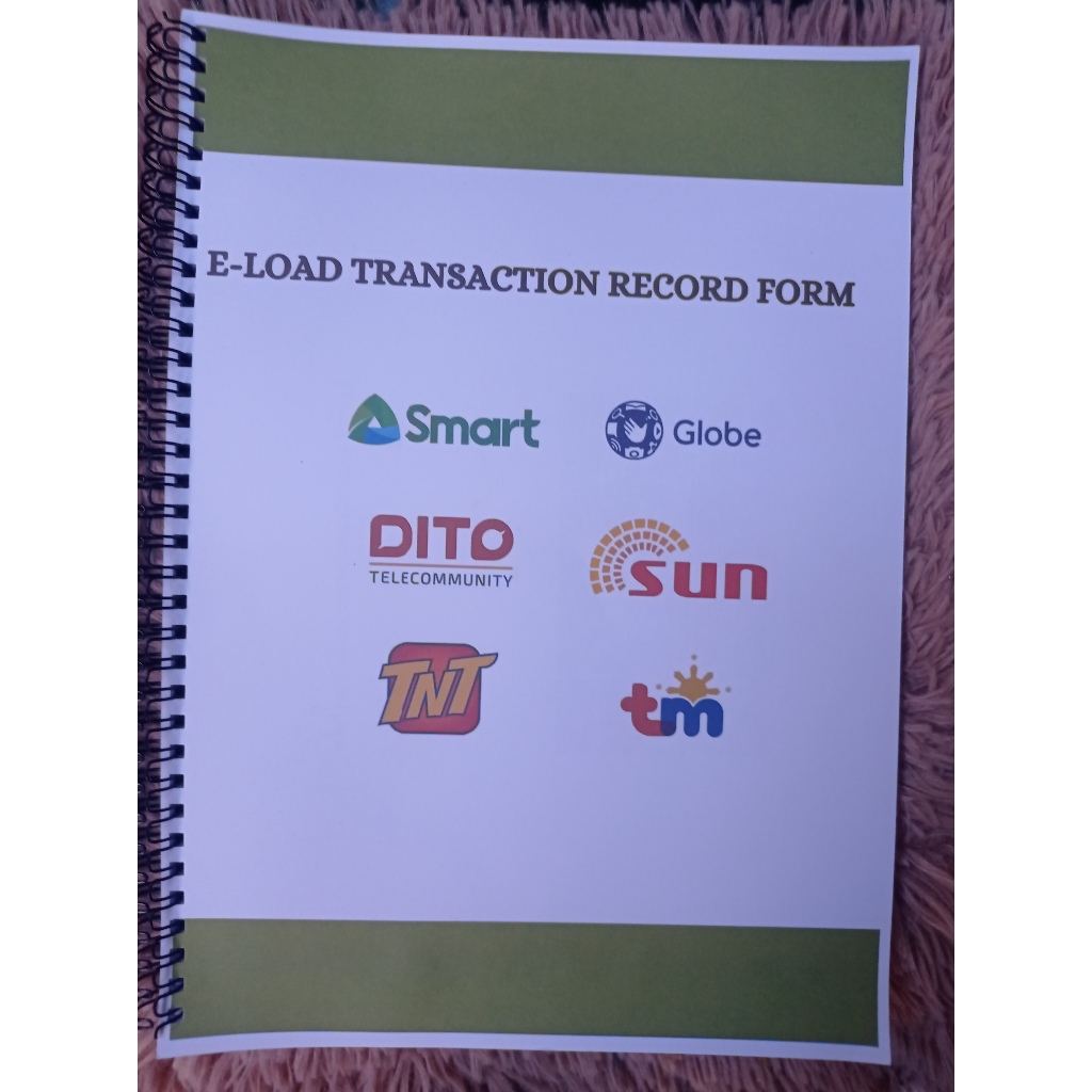 E-LOAD Transanction Booklet 100 Pages or 50 Leaves | Shopee Philippines