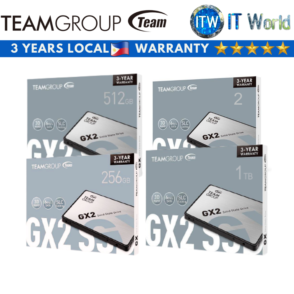 Itw TeamGroup GX2 2.5" 3D NAND SATA III 6Gb/s Internal SSD (256GB