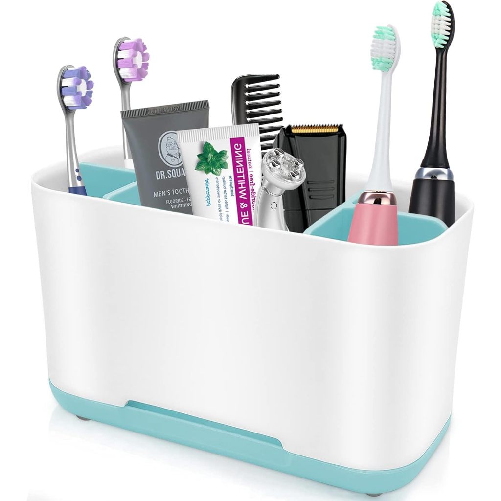 Toothbrush Holder Toothpaste Holder with AntiSlip Bottom with