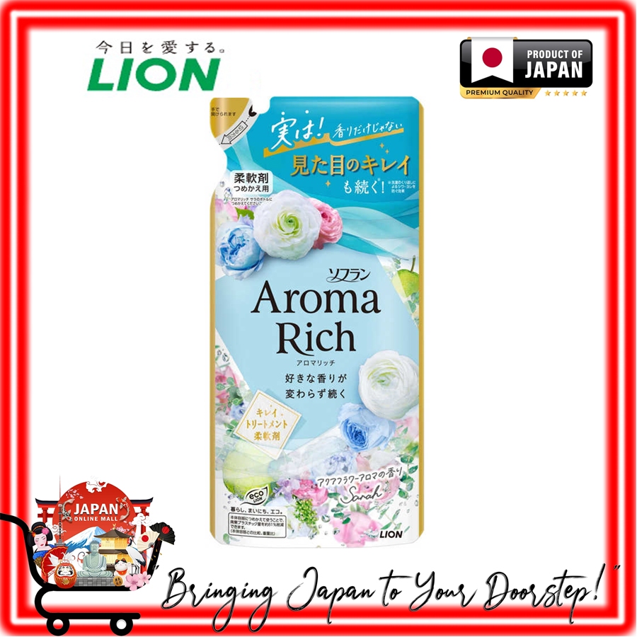 [Lion] Soflan Aroma Rich Sara Fabric Softener Refill 380ml Laundry