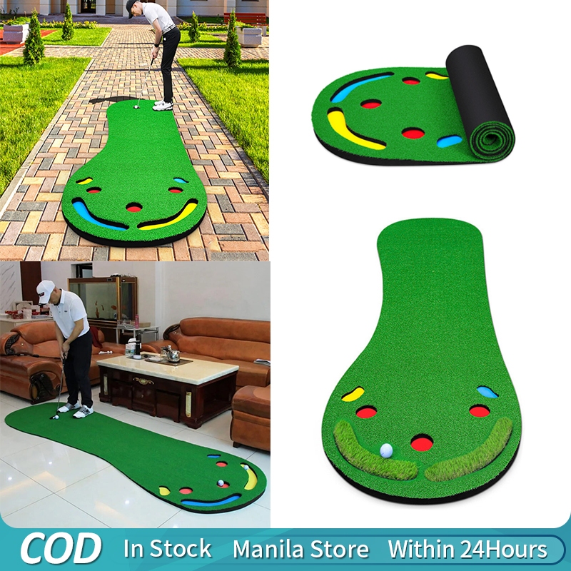 Golf Mat 300Cm*90Cm 3Hole Putting Mat Golf Putting Green Indoor