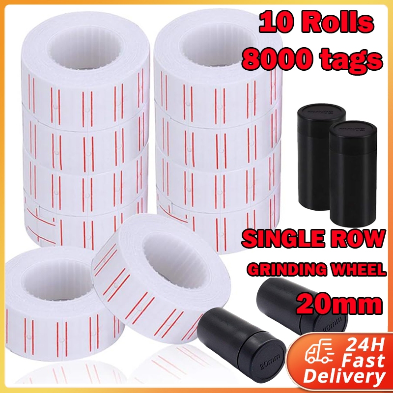 10 Rolls 8000 tags price tag sticker for Mx-5500 Price Gun Labeller ...