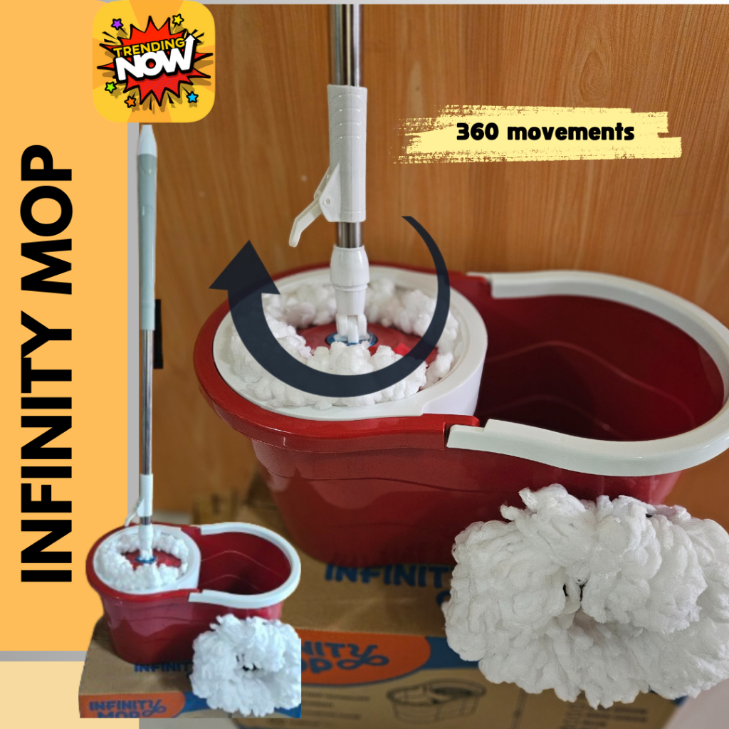 Eterna lClean Infinity Mop mop with spinner with bucket with free extra ...