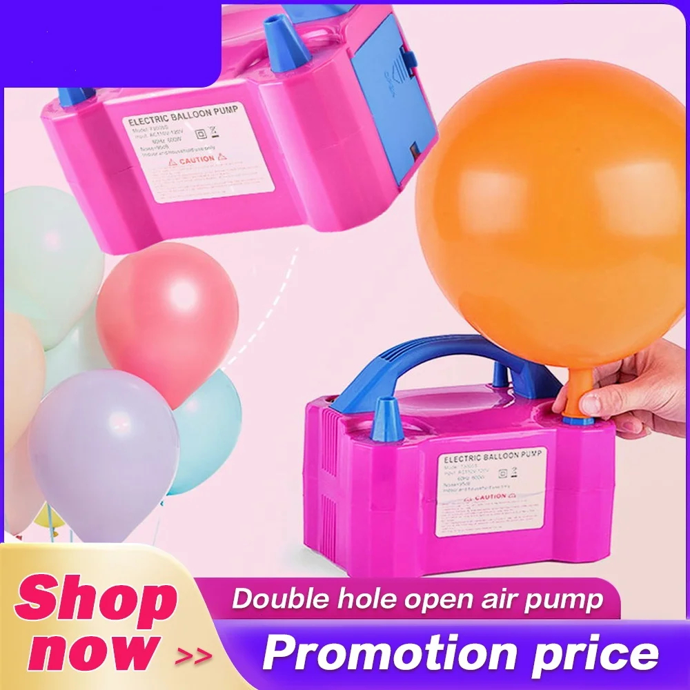 Balloon Air Pump Electric High Power Two Nozzle Air Blower Balloon ...