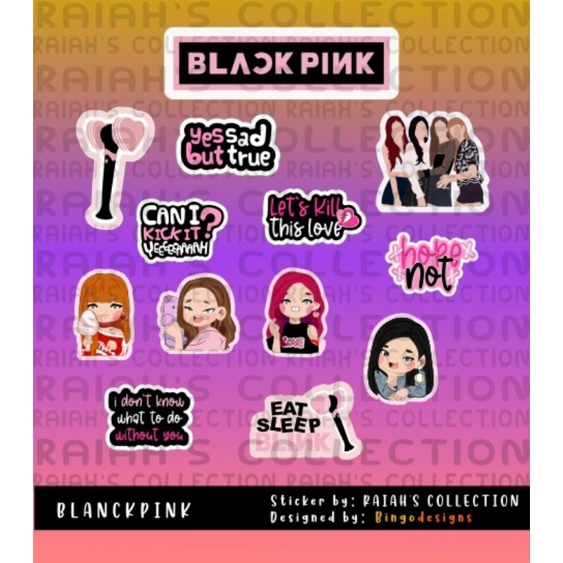 BLACKPINK Waterproof Scratch proof Vinyl Sticker | Shopee Philippines