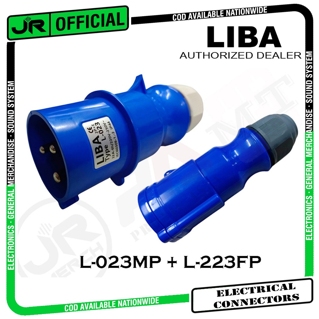 LIBA Bundle: 16A or 32A IP44 Waterproof HD Male Plug & Female Plug ...